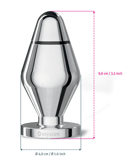 Mystim Little John Buttplug Small Aluminum - Silver by Mystim