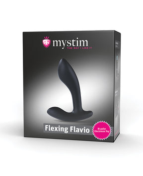 Mystim Flexing Flavio eStim Silicone Prostate Stimulator - Black by Mystim