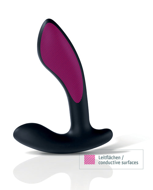 Mystim Flexing Flavio eStim Silicone Prostate Stimulator - Black by Mystim