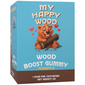 Doc Johnson Wood Boost Gummy for Him — Pineapple 12-Pack Display - DJ4561-02-BX
