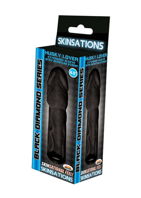 Hott Products Skinsations Black Diamond Husky Lover Sleeve, 6.5 Inch, Black - HTP3057