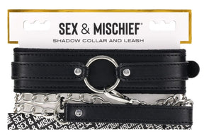 Sportsheets Shadow Collar & Detachable Leash — Black - SS10301