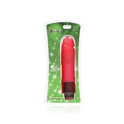 9" Vibrating Cock - Red by SI Novelties
