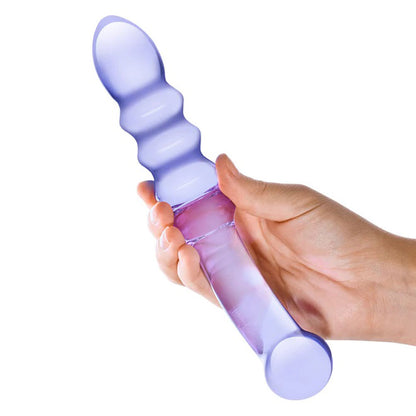 Purple Rain Ribbed Dildo by Electric Novelties