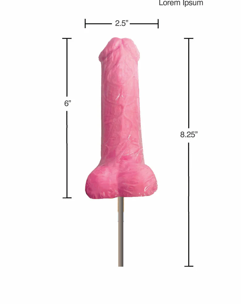 Little Genie Novelty Lollipop 6-inch Strawberry - LG-CP1281