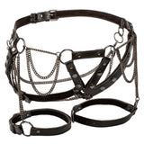 CalExotics Euphoria Thigh Harness with Chains — Black - SE3102203