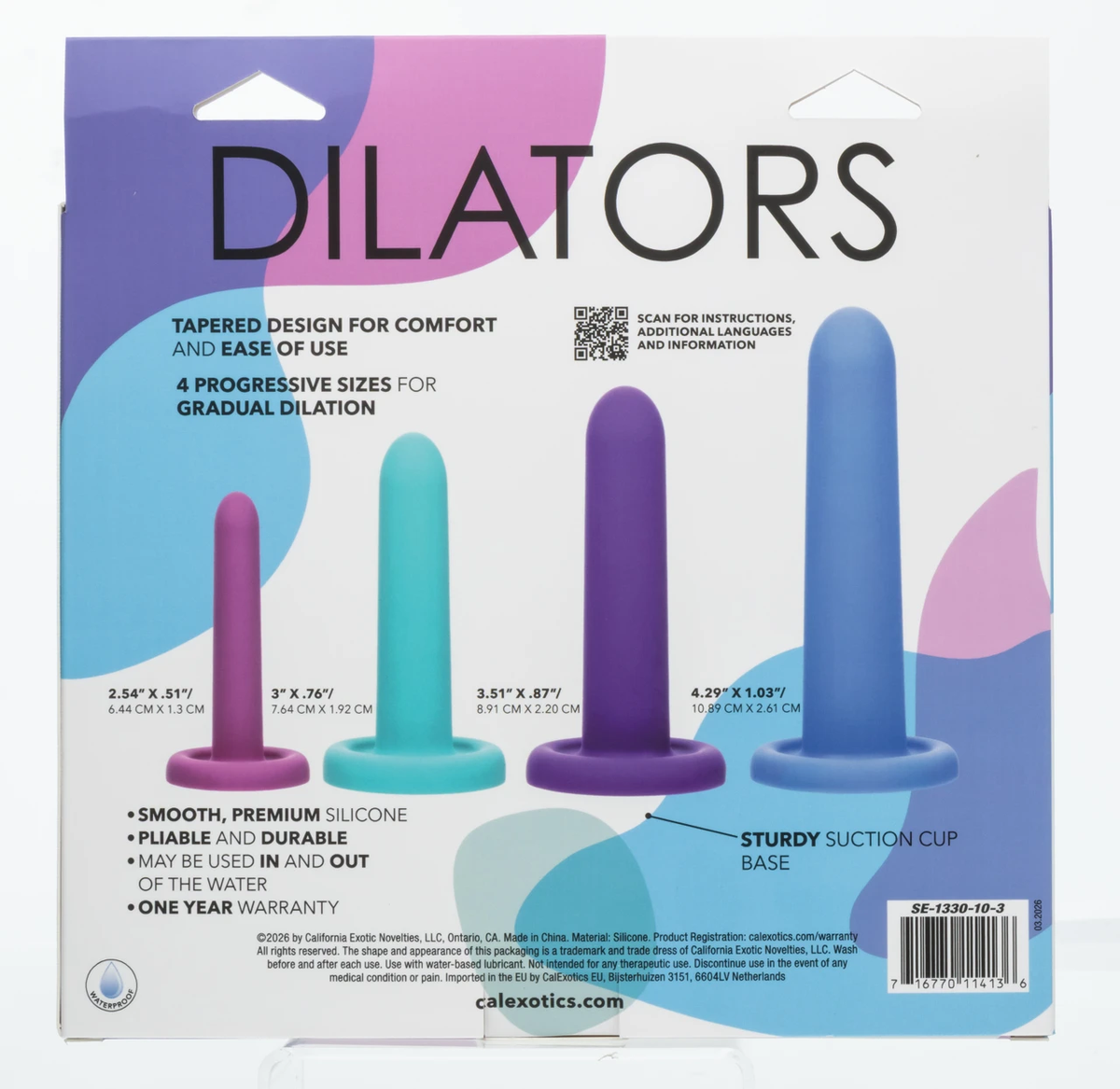 CalExotics 4-Piece Silicone Beginner Dilator Set (Multi) - SE1330103