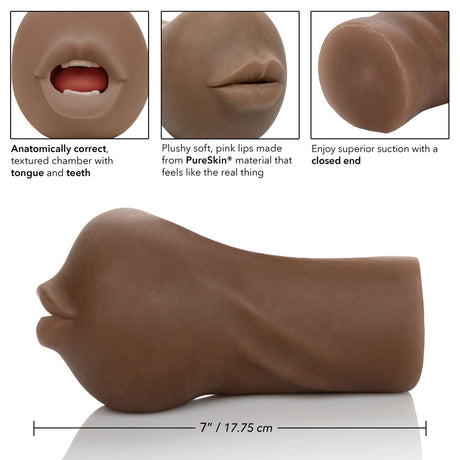 CalExotics Stroke It Mouth Masturbator, Brown (0.45 kg) - SE0912303