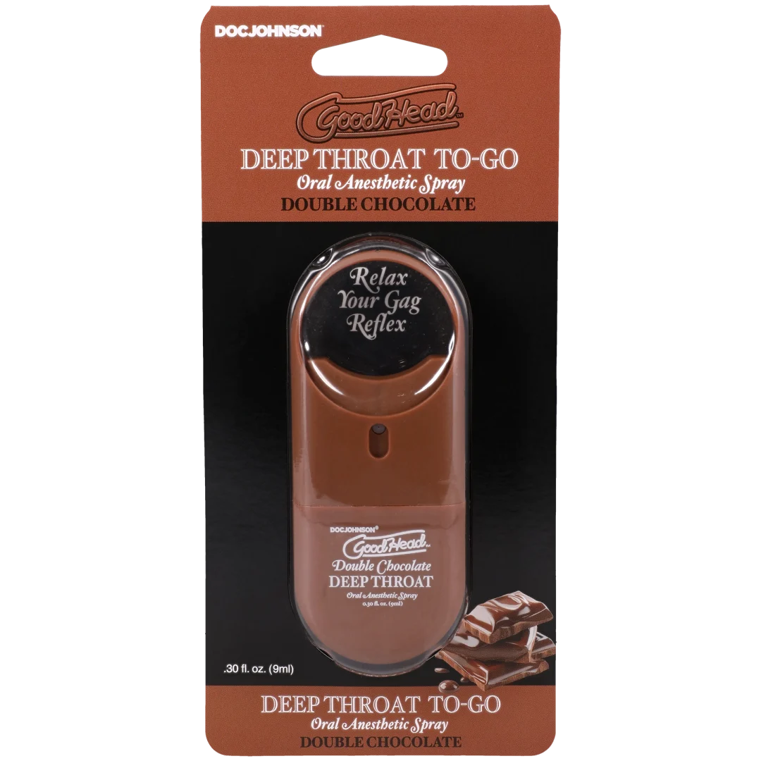 Doc Johnson GoodHead Deep Throat Spray To-Go, Double Chocolate (.30 fl oz) - DJ1366-26-CD