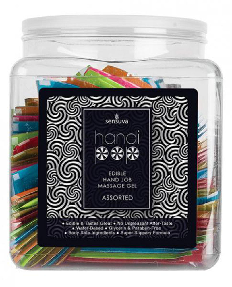 Sensuva Handipop Hand Job Massage Gel — 100 Single-Use Assorted Packets - SEN-VL680-100AF