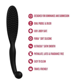 Blush Temptasia Governess Silicone Paddle — Black, 13 in - BL-88905