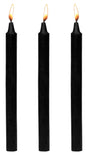 XR Brands Fetish Drip Candles 3-Pack, Black - MS-AG364-BLK