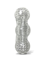 Icon Brands Clear Stroke Threeway Masturbator — Transparent TPE - ICB2627-2
