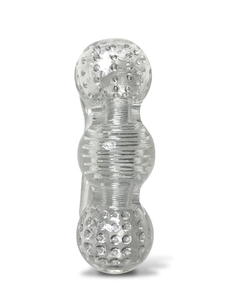 Icon Brands Clear Stroke Threeway Masturbator — Transparent TPE - ICB2627-2