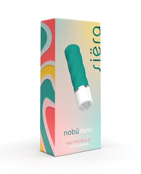 Nobu Mini Siera Twisted Bullet Vibrator — Teal (Travel-Sized)