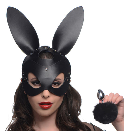 Bunny Tail Anal Plug and Mask Set by XR Brands