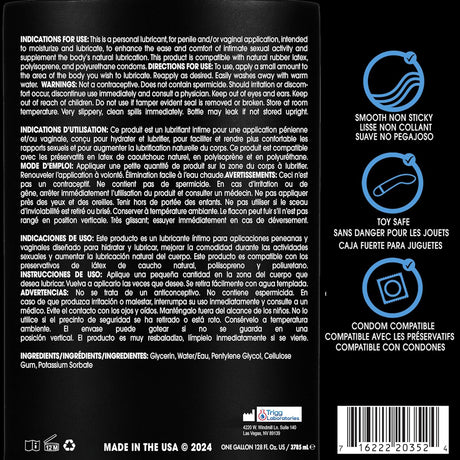Wet Original Water Based Lubricant 128 Oz
