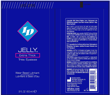 ID Jelly Extra Thick Water Based Lubricant 2 Oz by I.D. Lubricants