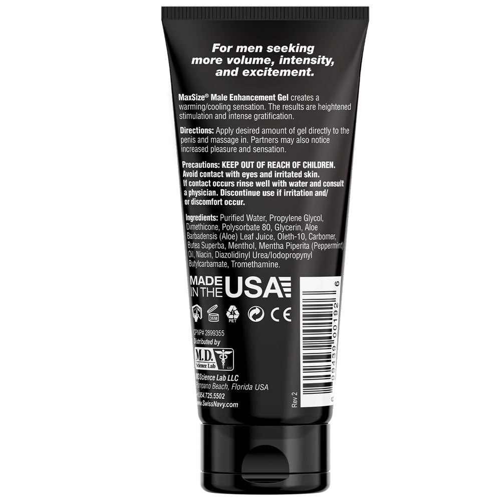 Swiss Navy Max Size Male Enhancement Gel 5 Fl Oz by M.D. Science Lab