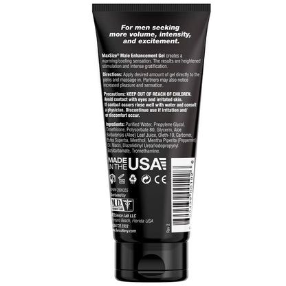 Swiss Navy Max Size Male Enhancement Gel 5 Fl Oz by M.D. Science Lab