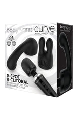 XGEN Bodywand Curve G-Spot & Clitoral Attachments — Black - X-BW153