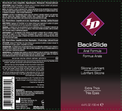 ID Backslide Silicone Lubricant 4.4 Oz by I.D. Lubricants