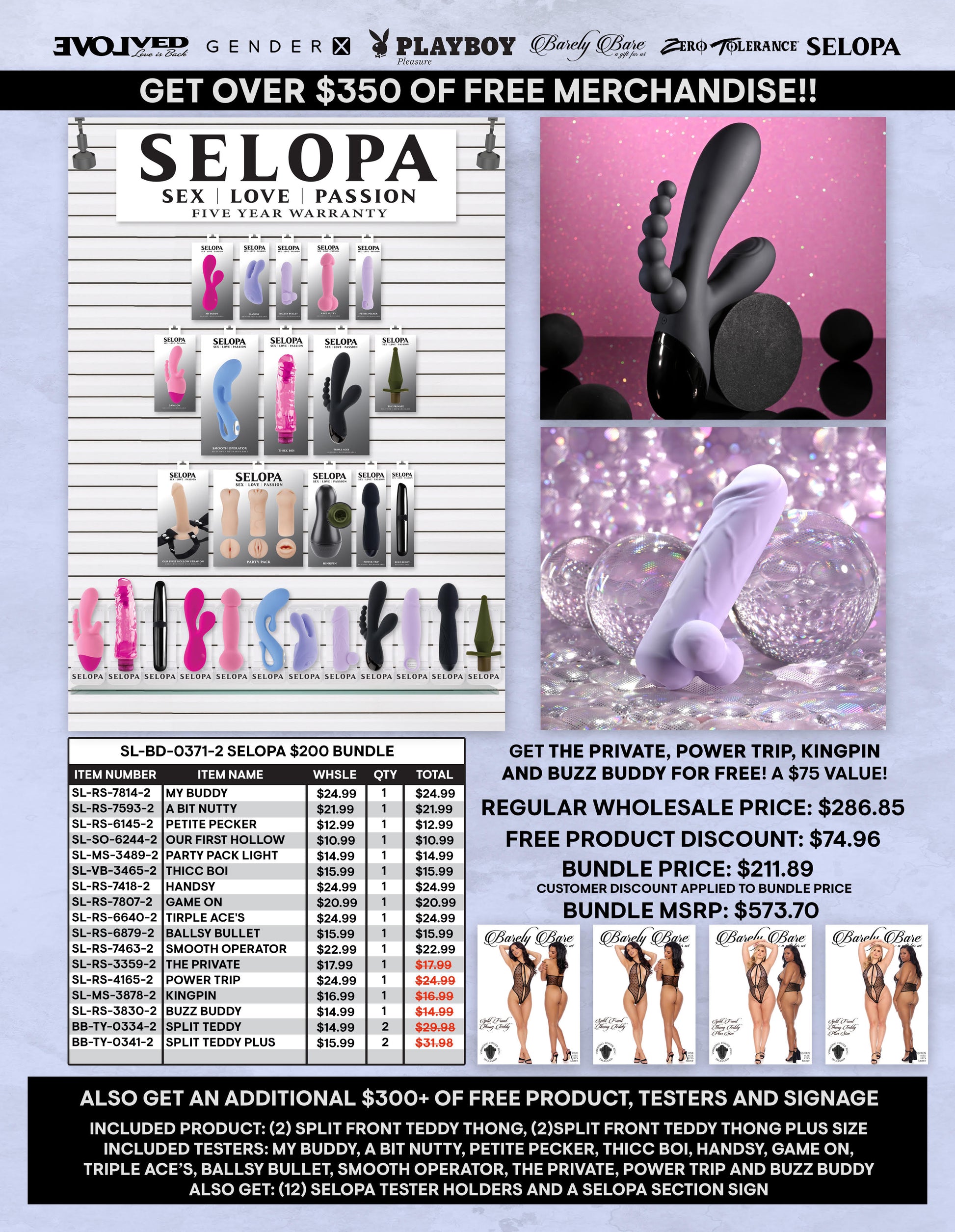 Evolved Novelties Selopa Anal Toy Bundle - SL-BD-0371-2