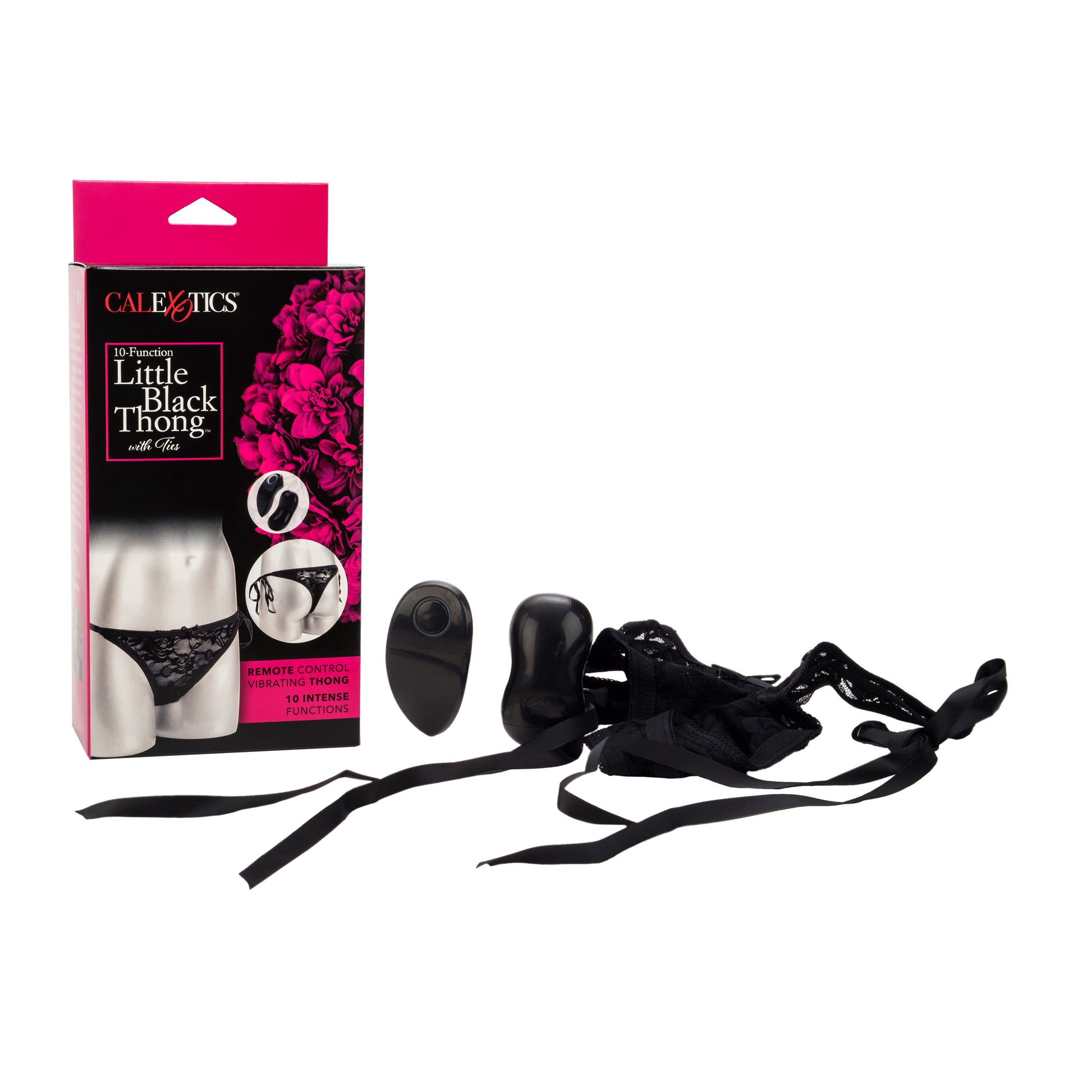 Remote Control 10-Function Little Black Panty - Thong by CalExotics