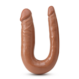 Blush Dr. Skin Mini Double Dong, Mocha — 12.5 in - BL-34207