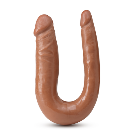 Blush Dr. Skin Mini Double Dong, Mocha — 12.5 in - BL-34207