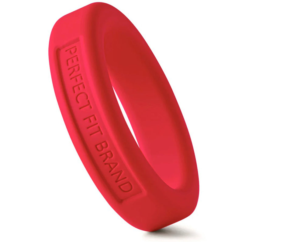 Perfect Fit Hefty Ring 44mm (1.75") Silicone Penis Ring - Red - PF-UB-128