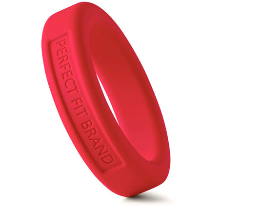 Perfect Fit Hefty Ring 44mm (1.75") Silicone Penis Ring - Red - PF-UB-128