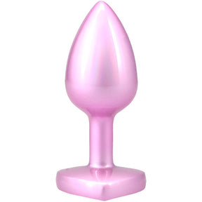 Doc Johnson Booty Bling Metal Heart Plug — Small Pink - DJ7017-15-BX