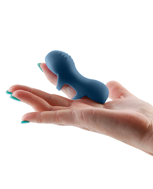 Desire Fingerella Finger Massager — Navy, Rechargeable
