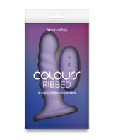 Colours - Ribbed - 5" Vibrating Dildo - Purple by Colours