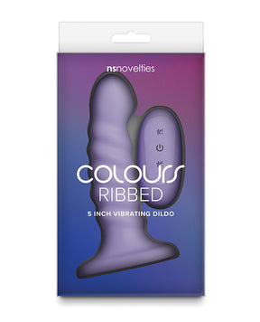 Colours - Ribbed - 5" Vibrating Dildo - Purple by Colours