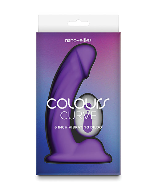 Colours Curve Vibrating 6" Dildo - Purple by Colours