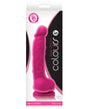 Colours Dual Density 5" Dong w/Balls & Suction Cup - Pink by Colours