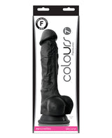 Colours Pleasures 7" Dong w/Balls & Suction Cup - Black by Colours