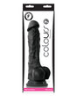 Colours Pleasures 7" Dong w/Balls & Suction Cup - Black by Colours