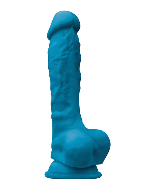 Colours Pleasures 7" Dong w/Balls & Suction Cup - Blue by Colours