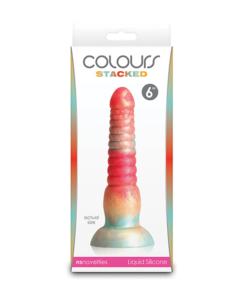 Colours Stacked 6" Dildo - Red/Gold by Colours