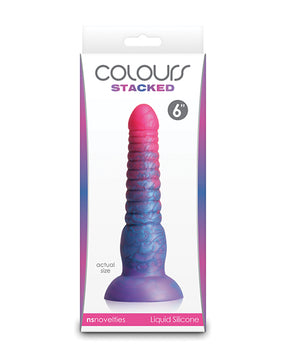 Colours Stacked 6" Dildo - Pink/Blue by Colours