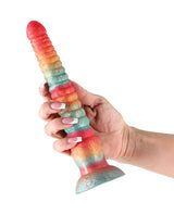 Colours Stacked 9" Dildo - Red/Gold by Colours