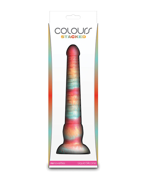 Colours Stacked 9" Dildo - Red/Gold by Colours