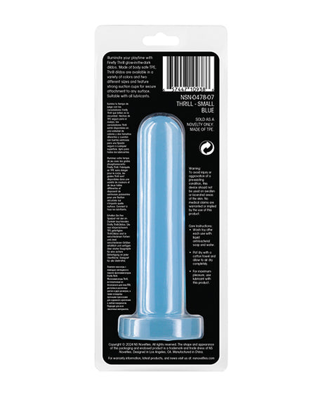 Firefly Thrill Glow in the Dark Dildo - Small - Blue by Firefly
