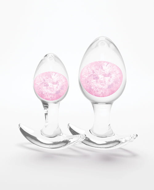 Cosmic Glams 2-Piece Anal Plug Kit, Pink