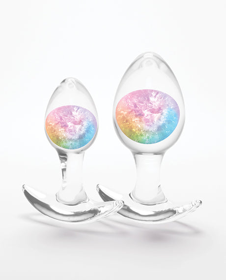 Cosmic Glams 2-Piece Rainbow Plug Kit with Sparkling Glass Marbles