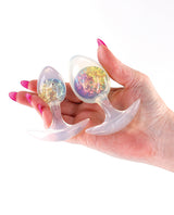 Cosmic Glams 2-Piece Rainbow Plug Kit with Sparkling Glass Marbles