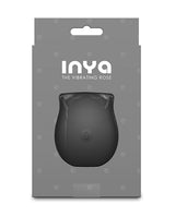 Inya Vibrating Rose Rechargeable Silicone Vibrator — Black